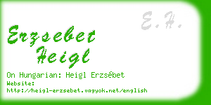 erzsebet heigl business card