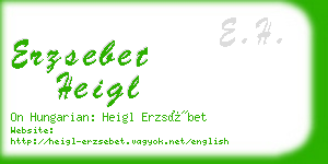 erzsebet heigl business card